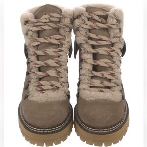 See By Chloe Eileen Shearling-Lined Suede Booties